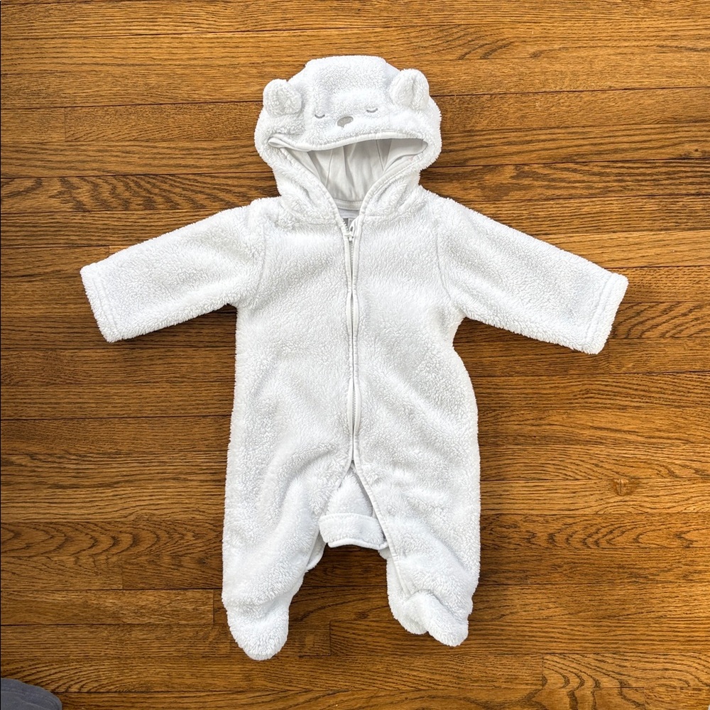 The little white company Cozy White Fleece Baby 0-3 months